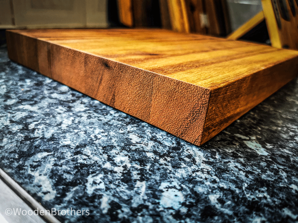 Iroko Ash strips cutting boards